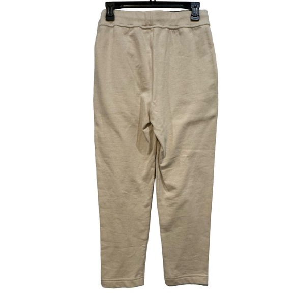 ST. JOHN $695 French Terry Joggers Cream Beige Embellished Pockets Size S - Picture 4 of 8